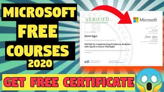 Microsoft Free Courses 2020 with Free Certificate 😍 | JUST START TODAY | Limited Seats !