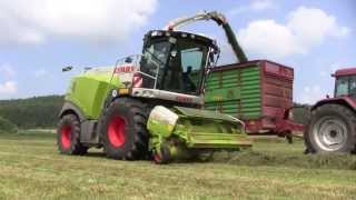 Claas Jaguar 940 häckselt gras für bga mit Case MX 170,Fendt 818,Fendt 820,Fendt 824 [HD]