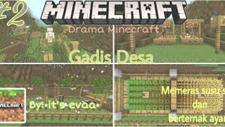 GADIS DESA 🥕 ||Part 2||Memeras susu sapi dan beternak ayam || DRAMA MINECRAFT