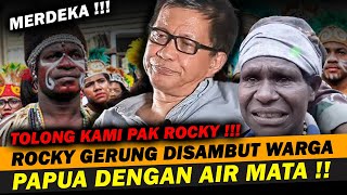 Mengharukan !! Rocky Gerung disambut Warga Papua dengan Derai Air Mata !