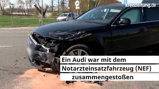 Autofahrerin übersieht Rettungsfahrzeug: Schwerer Unfall mit Notarzt