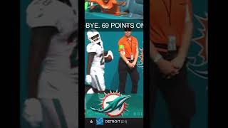 Dolphin just made college scores in NFL 70 pts scores