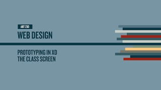 Prototyping the Class screen in Adobe XD