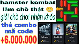 Mình Lậy Ông Hamster kombat Luôn 🤣, Lắm Chò Thật, Thẻ Và Combo Nhận +6.000.000 Triệu Xu Hôm Nay.