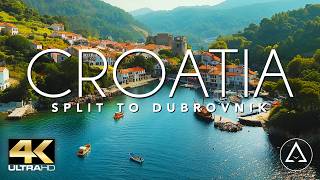 CROATIA IN 4K - SPLIT TO DUBROVNIK DRONE FOOTAGE (ULTRA HD) - Beautiful Scenery Footage UHD