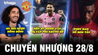 TIN CHUYỂN NHƯỢNG 28/8 | MU HỎI MƯỢN ĐỒNG ĐỒNG – ĐẾN MỸ MESSI VẪN BỊ FAN PSG KHỦNG BỐ