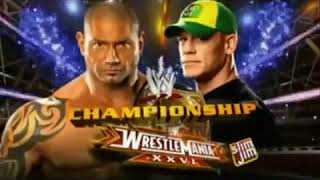 Wrestlemania 26 Offical Match Card