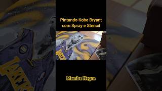 Kobe Bryant em Arte Stencil: Uma Homenagem no estilo Mamba Negra. #stencil #riqstencil