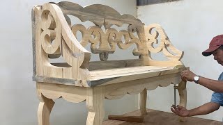 Amazing Decoration Design Ideas Of Wood Craftsman - Build A Chair Model With Soft Pattern Lines