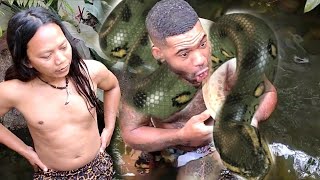 Tarzan Amerika Kaget Ada Anaconda Besar Di Rumah Dede Inoen