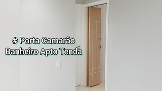 Porta Camarão, Banheiro Apto Tenda #reforma #decoração #banheirodecorado #porta #apartamento #apto