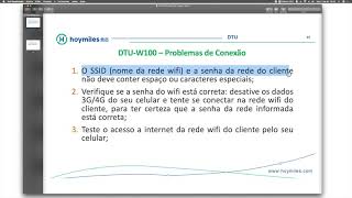 DTU W100 - LED vermelho, o que significa?