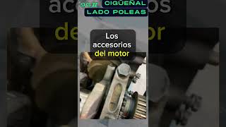 Lado poleas y engranajes de Cigüeñal 9G#  Partes y funciones del motor del automóvil. #automobile