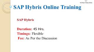 SAP Hybris Training Video | SAP Hybris Course Content