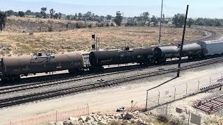 UP 6614 Northbound Manifest Train at West Colton Yard