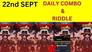 22nd September Mafia Dao Daily combo and Riddle (100% Solved)