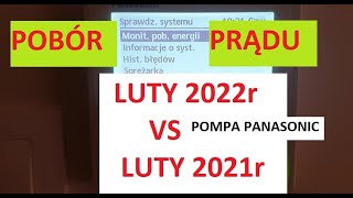 Zużycie pompy ciepła panasonic ! Porównanie miesiąca LUTY !!