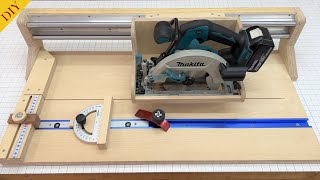 Unique Design! New Style Crosscut Jig // Circular Saw Cutting Station // Benzersiz Bir Kesim Tezgahı