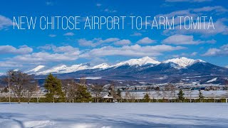 [4K Japan Drive] New Chitose Airport to Farm Tomita