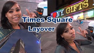 SPENDING MY LAYOVER IN TIMES SQUARE // Flight Attendant Lifestyle