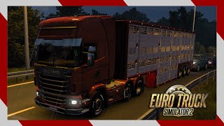 ✅ RUTA con FUERTE TORMENTA - SCANIA R 2009 💥 Euro Truck Simulator 2 1.48 ✅ CARGA de CERDOS 💥