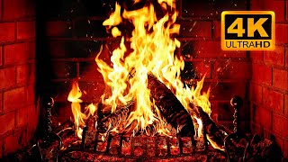 🔥 Cozy Fireplace 4K (12 HOURS). Fireplace with Crackling Fire Sounds. Fireplace Ambience