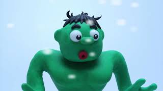 HULK FIDGET SPINNER LOVE Play Doh Stop Motion Videos Superheroes in Real Life