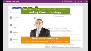 Show or Hide "stuff" in Power Apps Based on User Login [25724.1634]