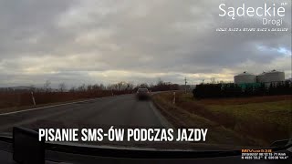 Pisanie SMS-ÓW podczas jazdy samochodem