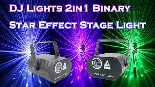 DJ Lights MIYA 2in1 Binary Star Effect Stage Light Party Backyard Laser Lights