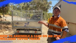 How to attach & un-attach the cage on an Ifor Williams Tipper Trailer.