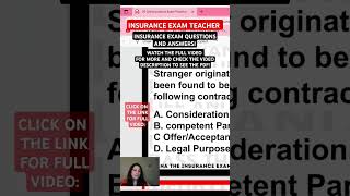 Insurance Exam Questions and Answers PDF. Check the ainsurance Exam Video! #insuranceexamstudyguide