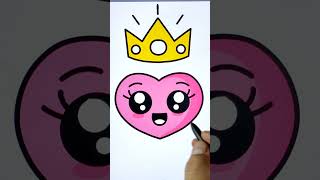 Cute smiling love drawing and painting for kids | queen love drawing‎@taposhicutedrawing1996