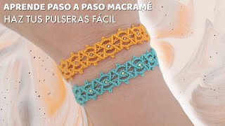 COMO HACER PULSERAS DE HILO FÁCIL Y ANCHA | DIY MACRAMÉ PASO A PASO #diypulsera