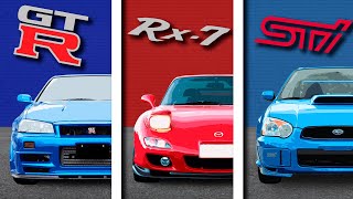 Skyline GT-R R34 VS Mazda RX-7 FD VS Impreza WRX STI | Car Comparison