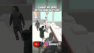 I CAUGHT MY OPPS GETTING FOOD IN GTA RP 🤡  #shorts