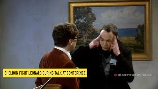 Sheldon fight Leonard at the conference talk | The Big Bang Theory #thebigbangtheory #hd