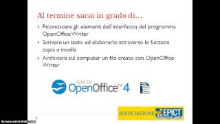 Promo Tutorial Open Office Writer: funzioni base