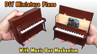 DIY Miniature Upright Piano | Kerajinan stik es krim