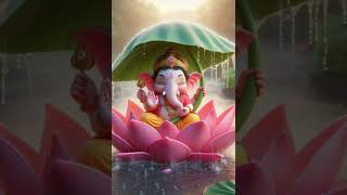 Cute Bappa In Rain 🌧 #shorts #bappa #trending #ganesh #viralvideo