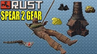 Rust: SPEAR TO GEAR - Satchel Charge, Flamethrower, PvP Raids ( Solo/Duo/Trio Survival )