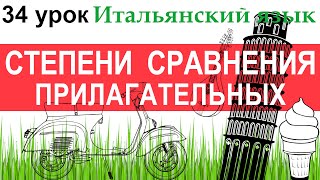 Итальянский язык. Урок 34. Gradi di comparazione dell'aggettivo. Степени сравнения прилагательных.