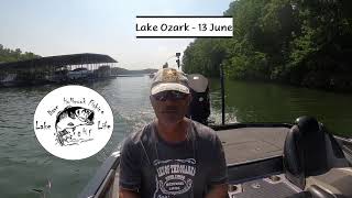 Lake Ozark Bass Fishing - 13 June Top Water