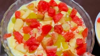 Fruit custard recipe | Dessert recipe #shorts #fruitcustard #vanillafruitcustard