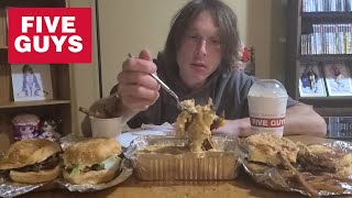 FIVE GUYS BURGERS, FRIES AND MILKSHAKE MUKBANG