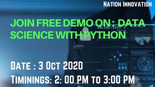 Demo Session on "Data Science with Python".