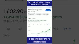 Ev stock with high Foreign Institutional holding