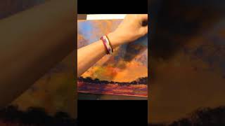 Pintando Nubes con Óleo en Tiempo Real - Tutorial Completo #shorts