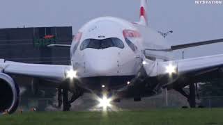 British Airways Airbus A350 1041 London-Toronto Evening Time Landing Video