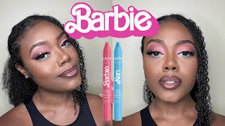 Barbie Inspired Makeup Look ft. Nyx Eyeshadow Crayons💗💙